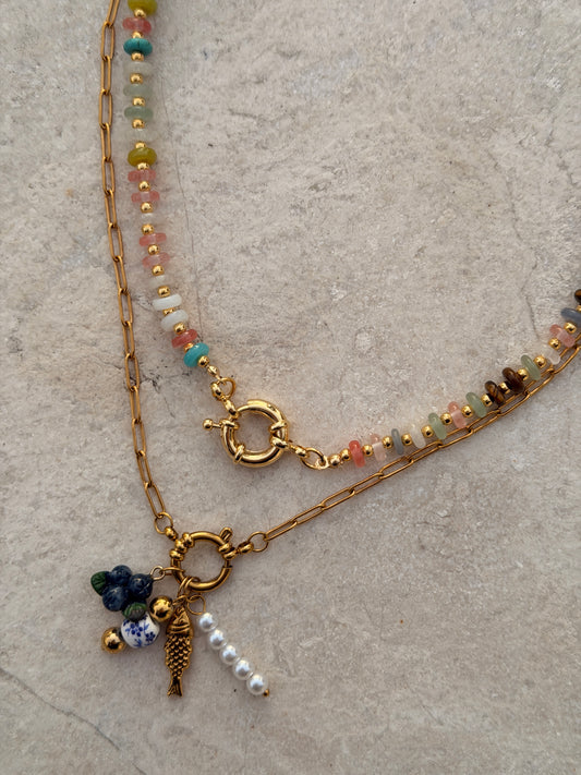 Custom Charm Carabiner Necklace